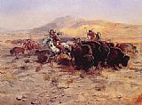 Charles Marion Russell - Buffalo Hunt
